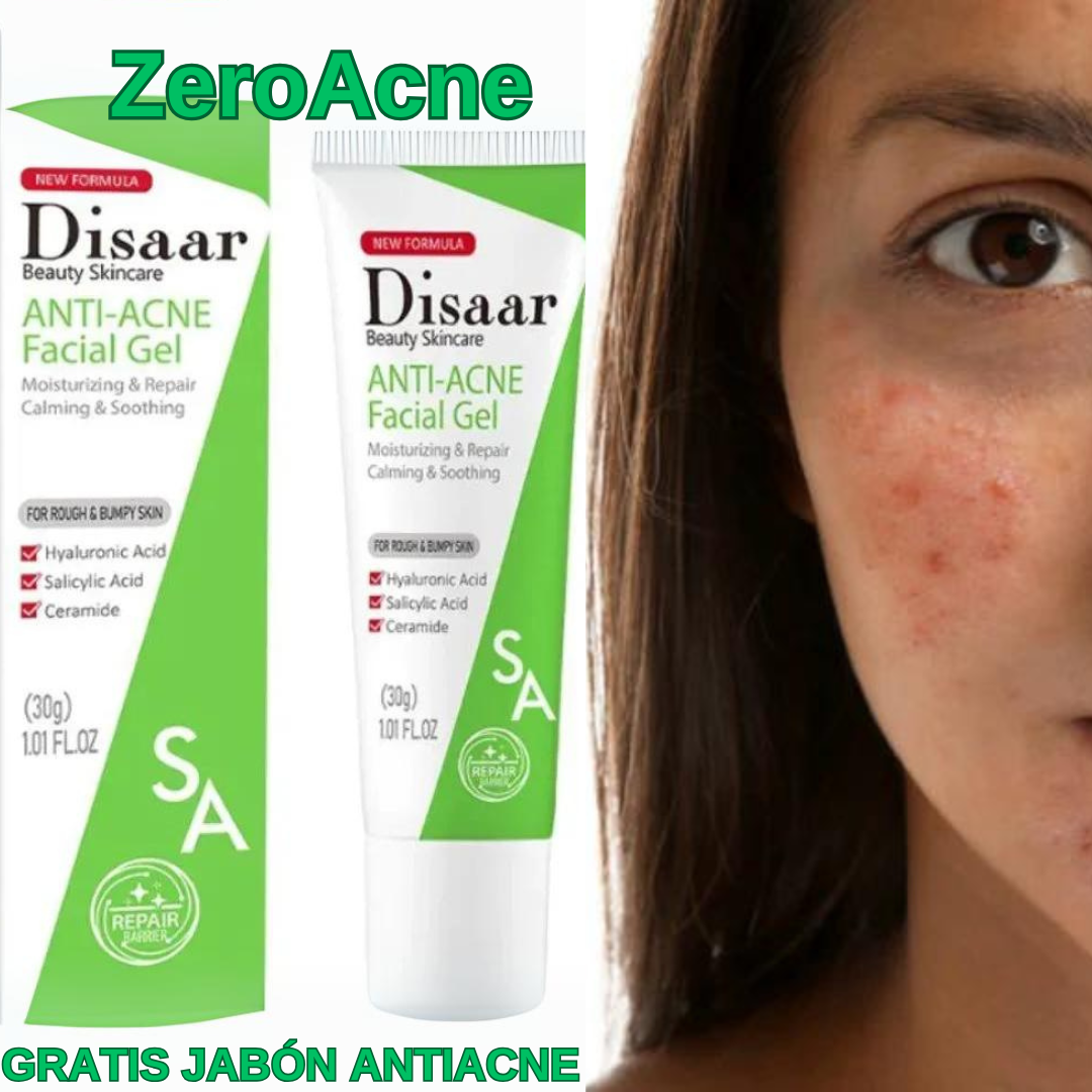 "Gel ZeroAcne: ¡Despídete de los Brotes de ACNE!" (Compra ahora y lleva GRATIS un jabón actiacne)