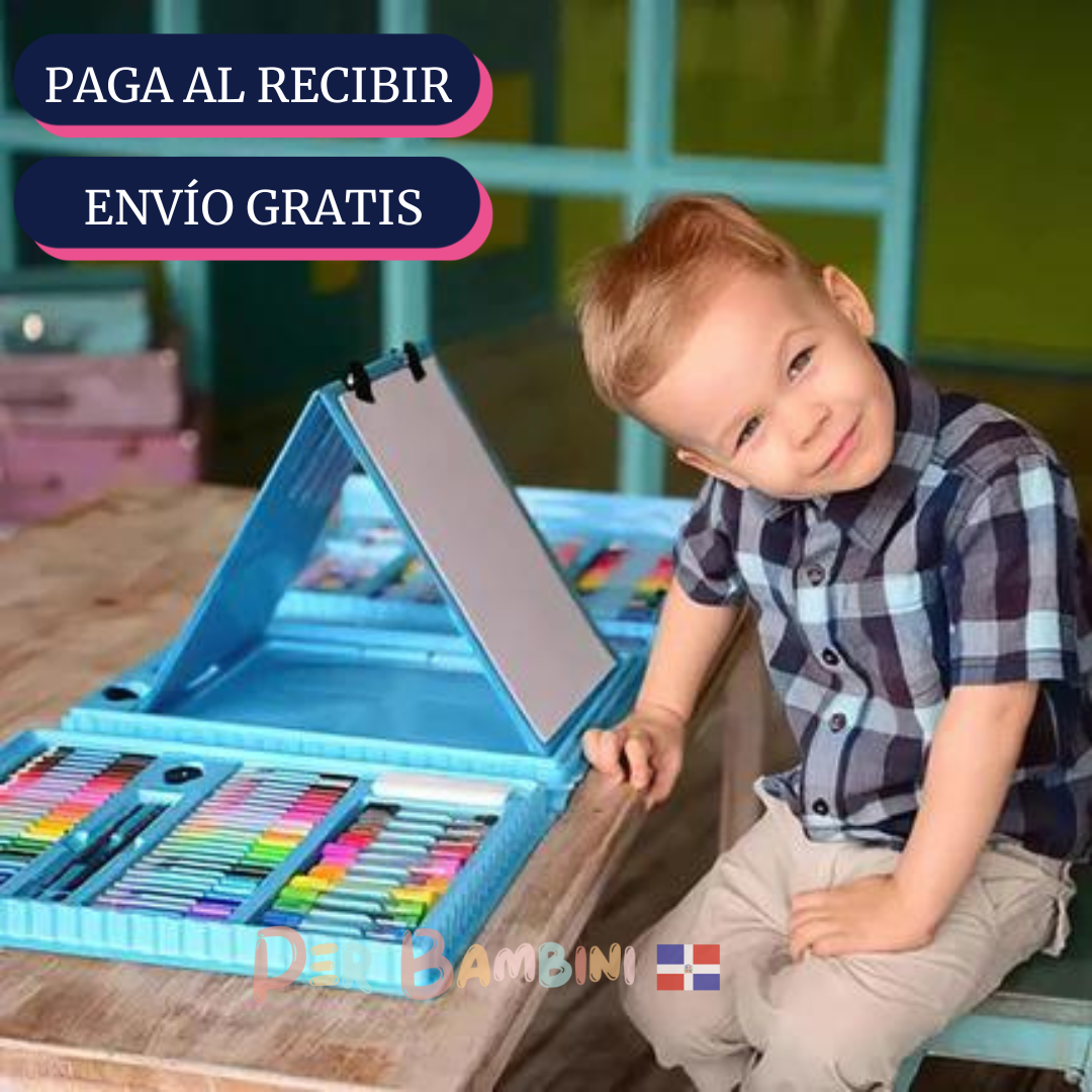 SUPER MEGA SET DE ARTE PARA NIÑOS: 208 PIEZAS ORIGINAL